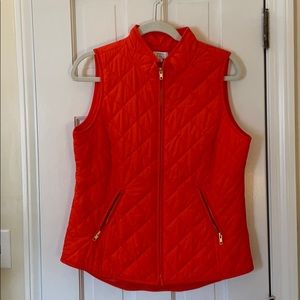 Crown and Ivy Orange puffer vest